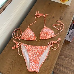 Melissa Odabash Coral and White Bikini